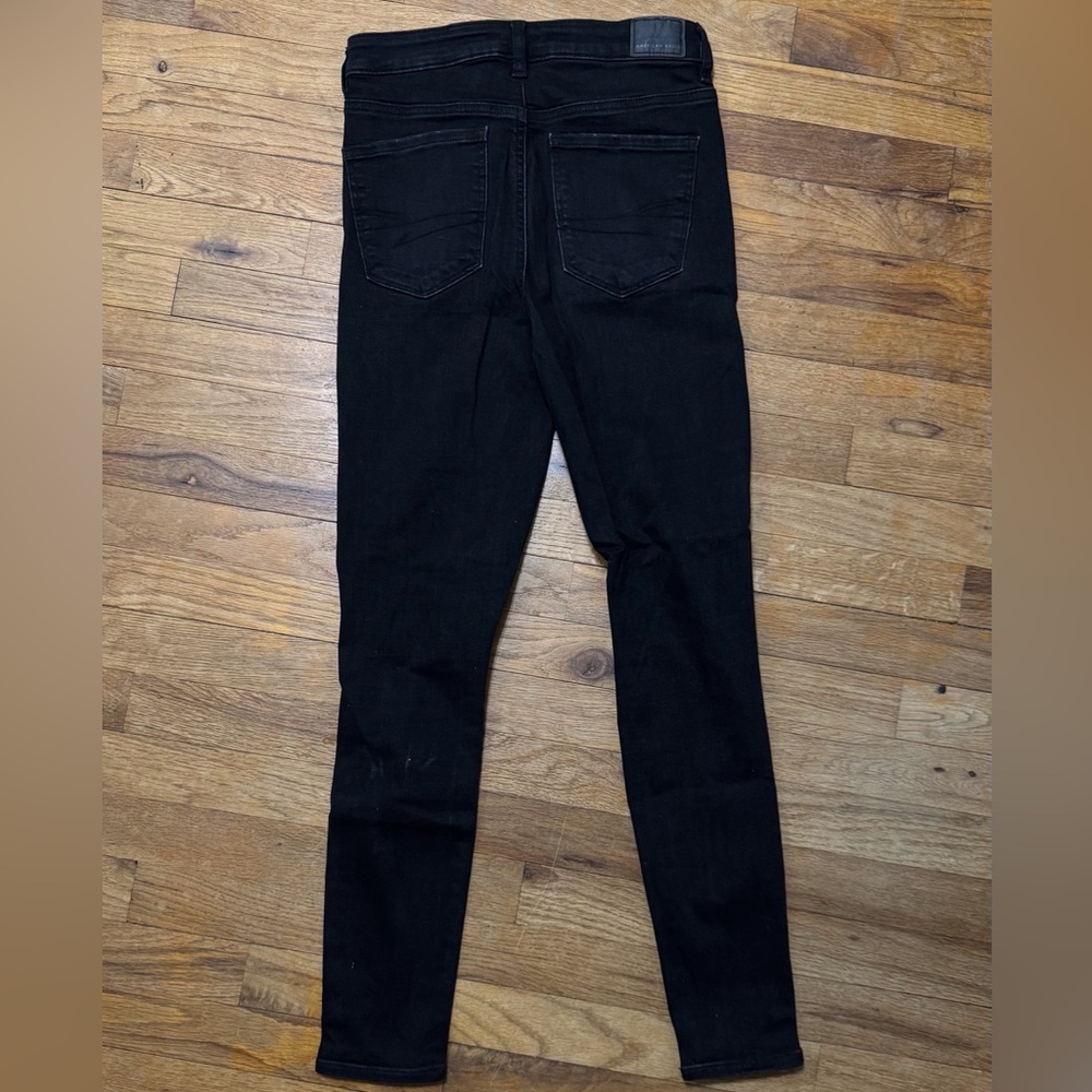 American Eagle Distressed Black Jeggings - Picture 2 of 3